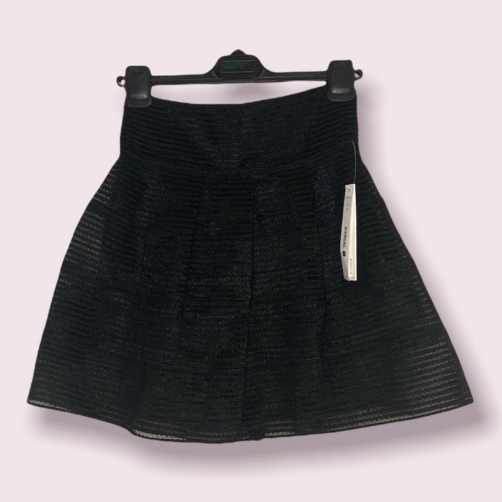 🆕 Aqua Black Flared net Mini Skirt Bloomingdales
